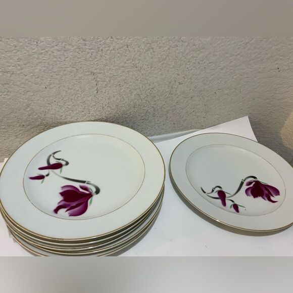 Fukagawa Arita Dinner Plates - Hand Painted Japan Vintage Set of 6 - Picture 1 of 5